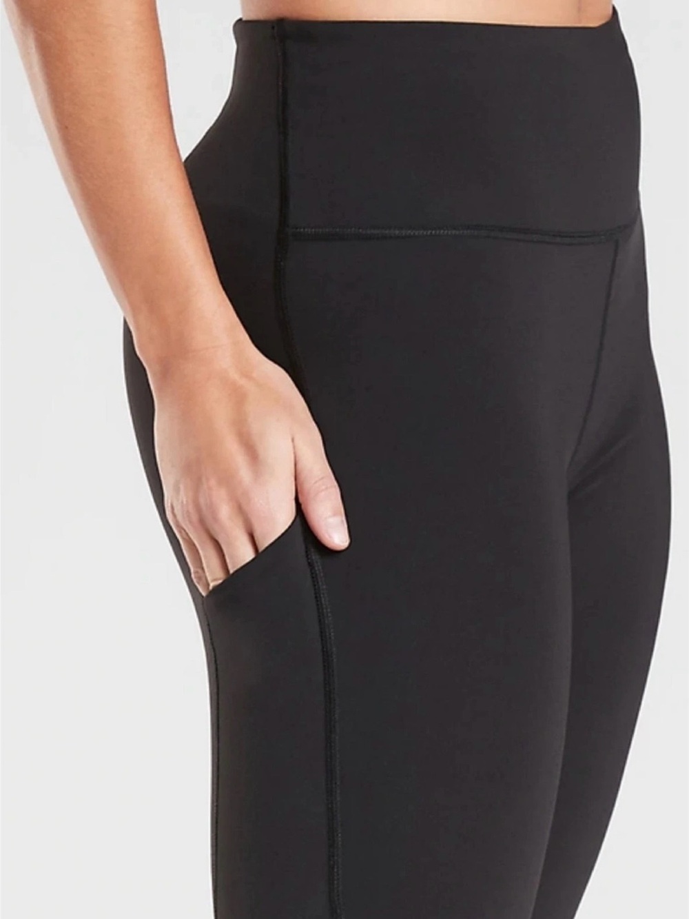 Athleta Women's Ultimate Stash Pocket 7/8 Tight Leggings Size XXS Black EUC - Picture 4 of 12